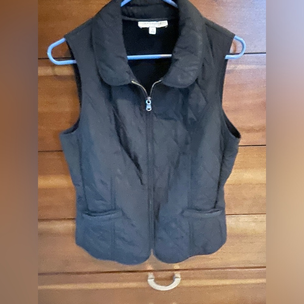 Talbots black Quilted vest